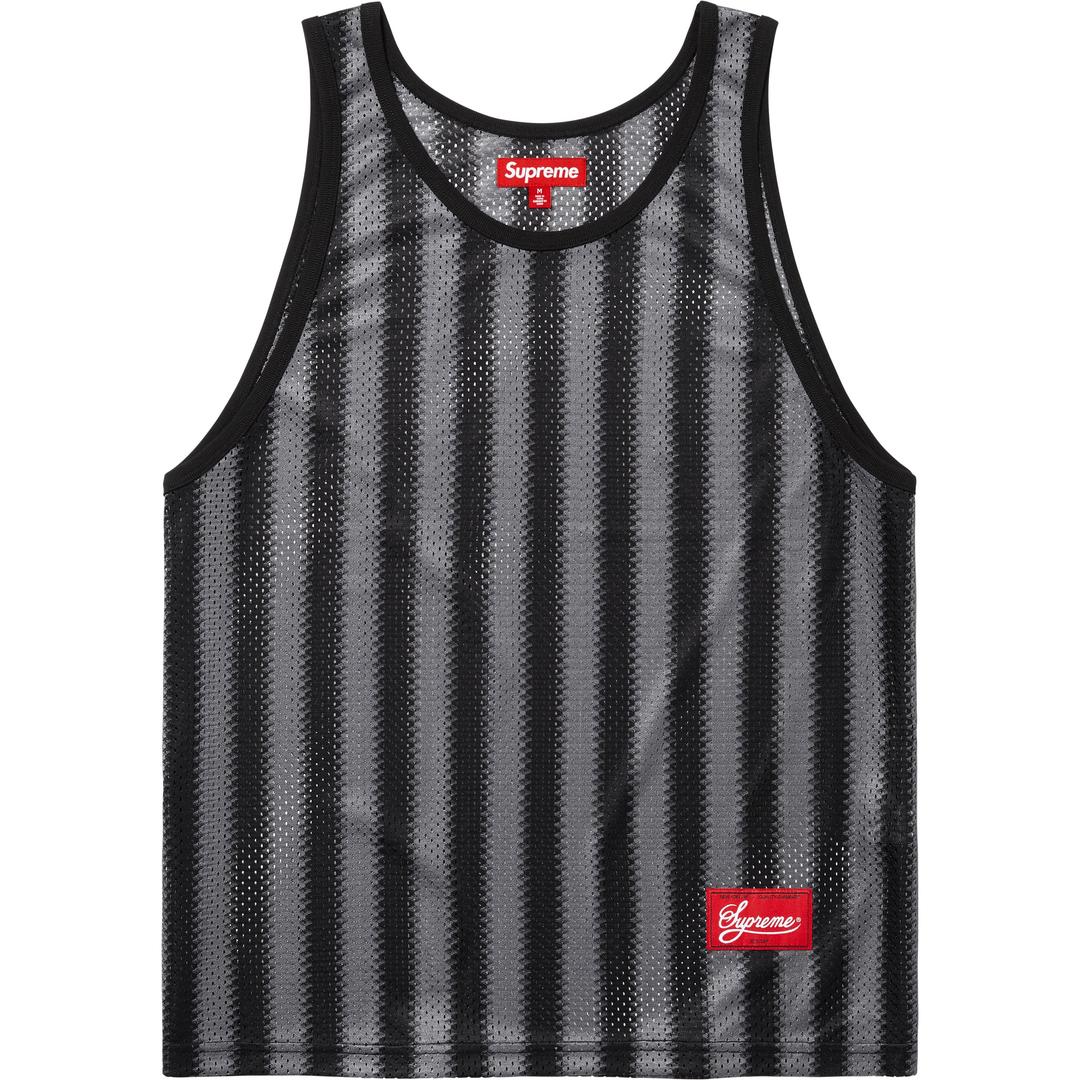Stripe Mesh Tank Top - Shop