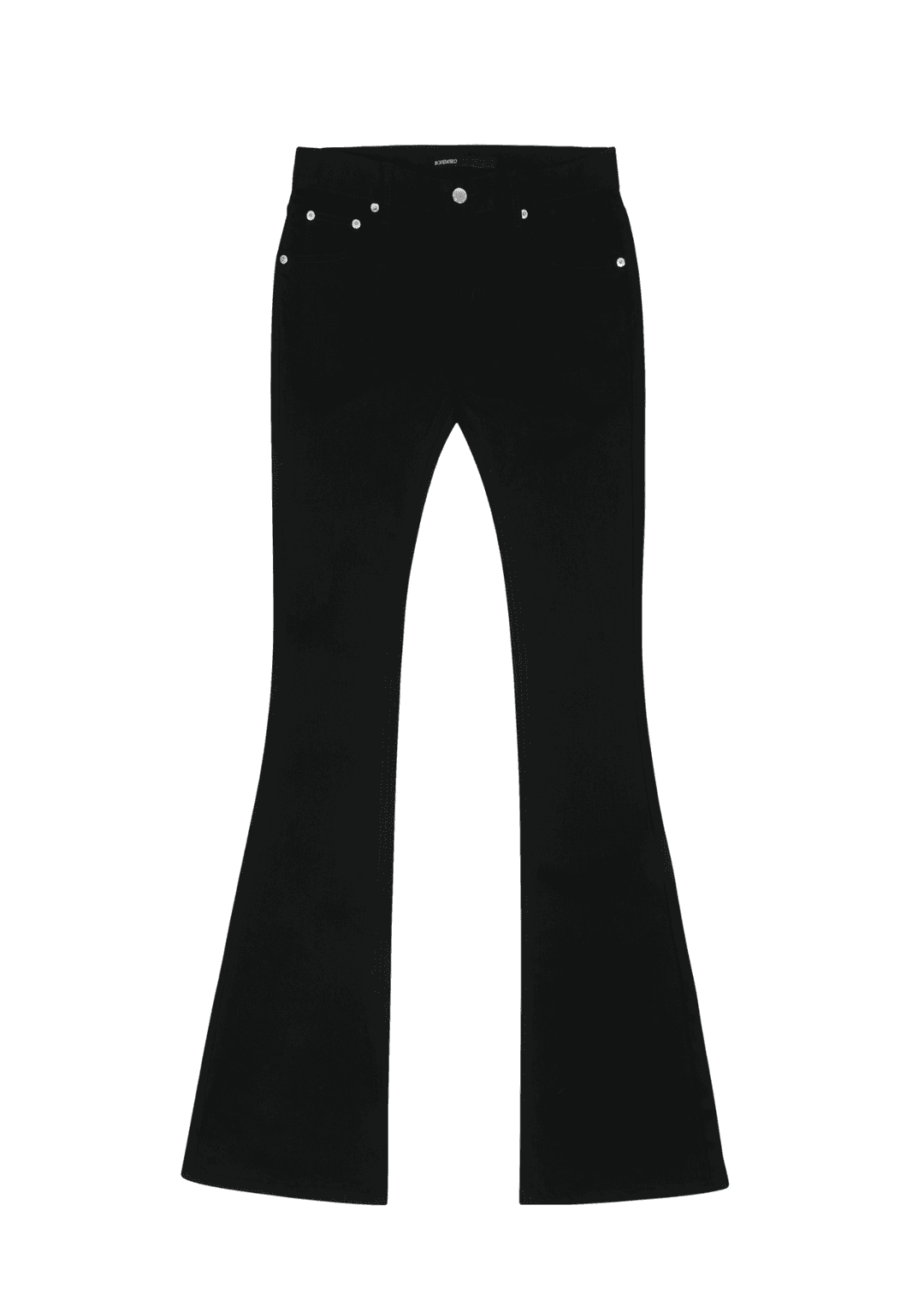 MID RISE BLACK BOOTS CUT PANTS