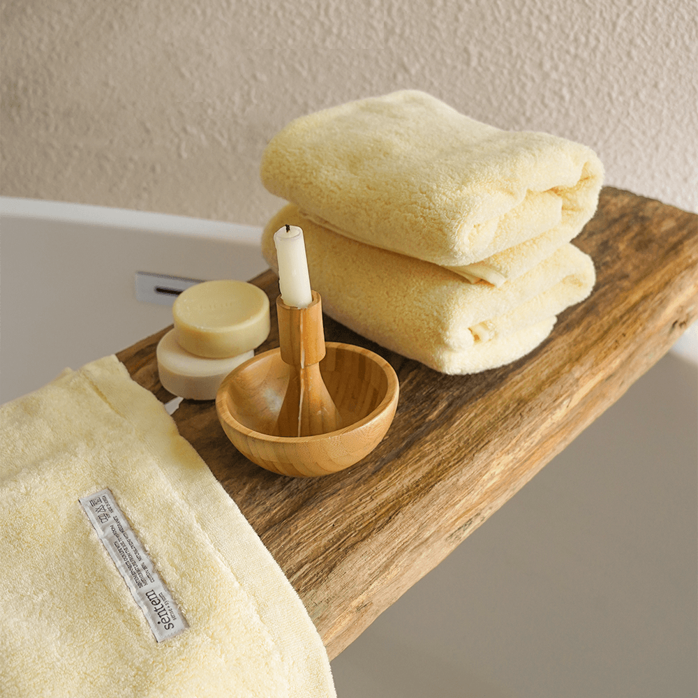 [천연 염색] 네추럴 테라피스트 타월 Sunset Yellow 3P / 200g, 40수, 호텔 수건