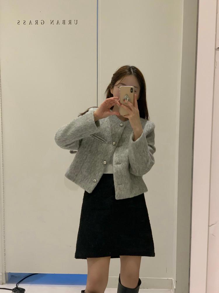 (베스트 재진행 아우터) 메리 울 헤어 브러쉬 자켓