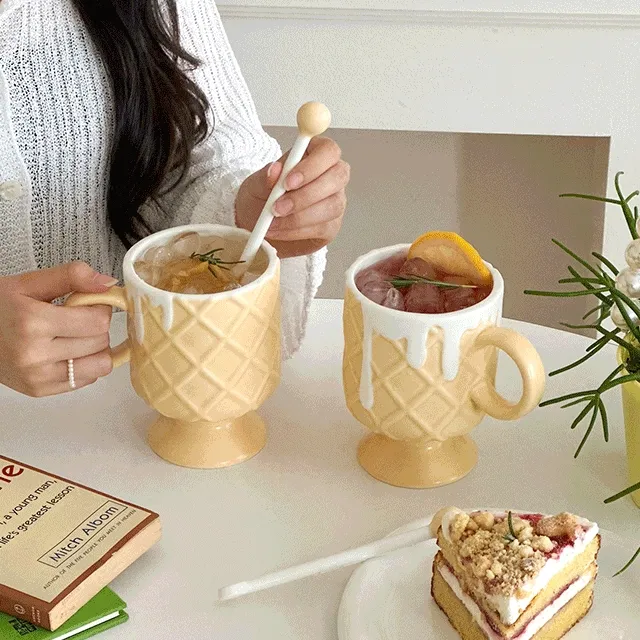 소프트 아이스크림 머그컵 + 머들러세트