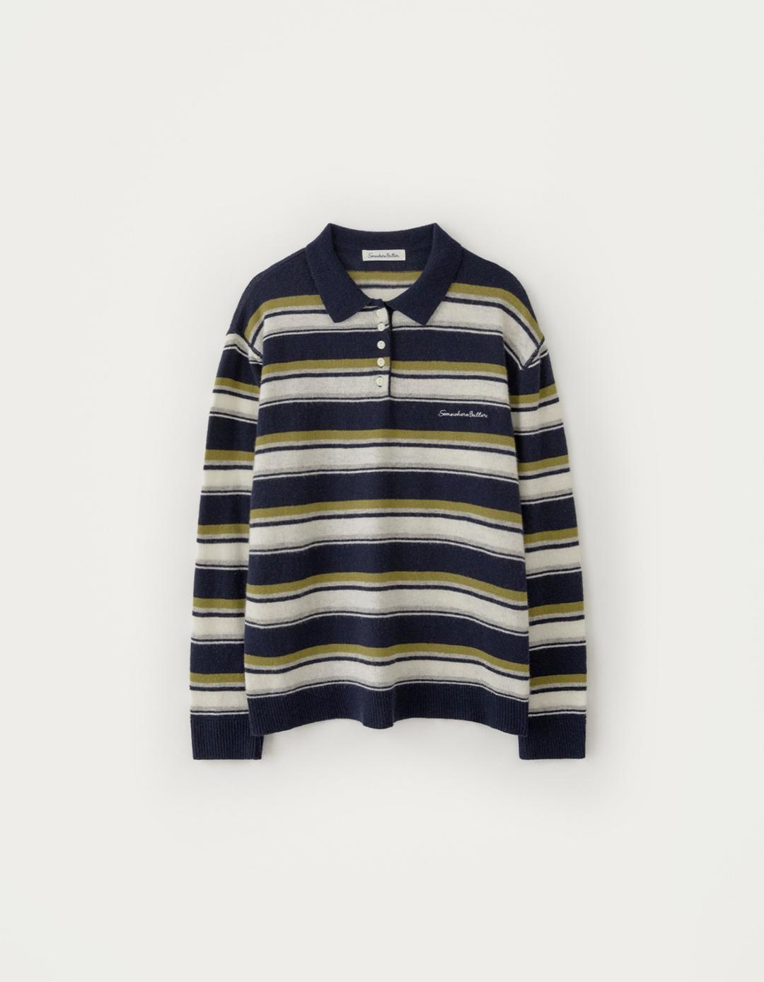 Cope Stripe Knit - Navy