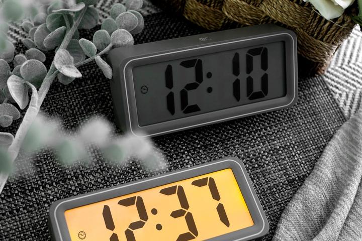 먹색 디자인 LCD 타이머, 알람,온도 디지털 탁상 시계 대(L)size