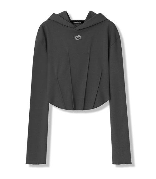 Piper Back Snap Hoody DARK GREY