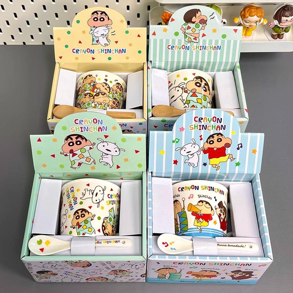 짱구 머그컵 스푼 세트 250ml 도자기 세라믹 캐릭터 굿즈 덕후