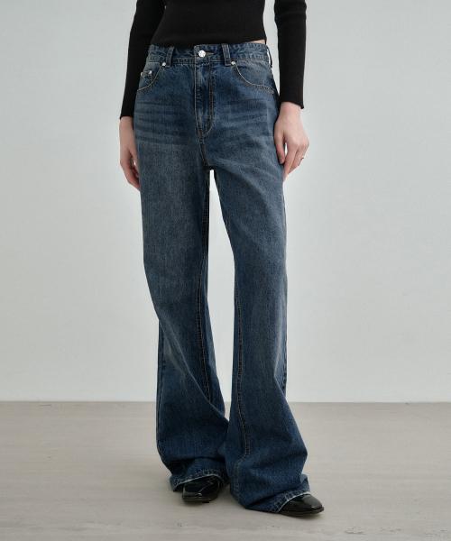 내추럴 세미 부츠컷 데님 진 블루 MDPT059DBLUE