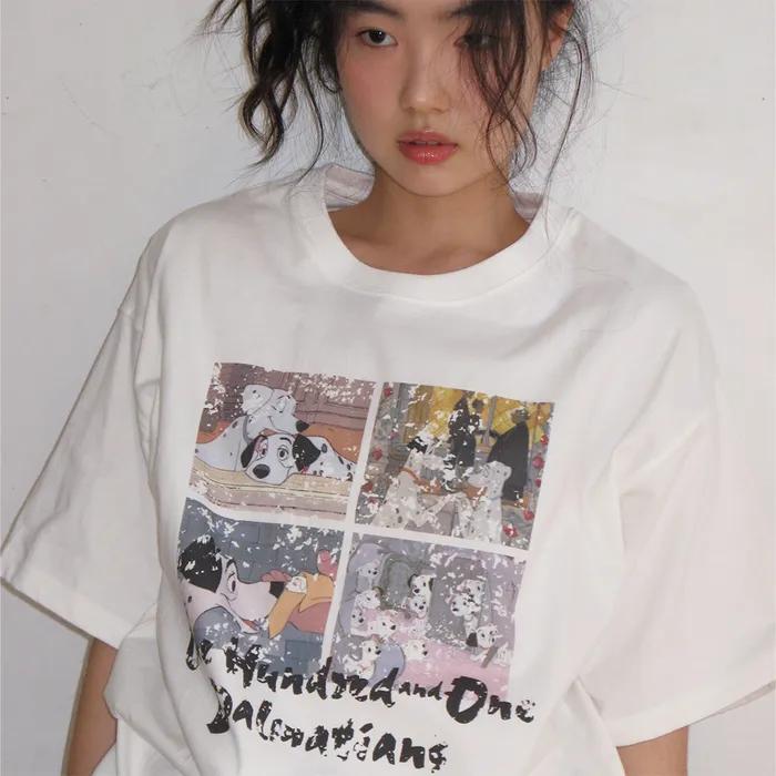 DALMATIANS CARTOON TEE WHITE