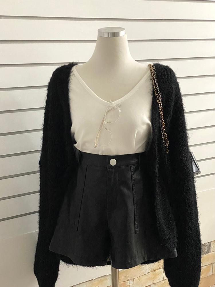 여리여리 퍼 루즈 니트 가디건