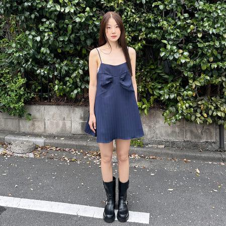 이런 상품 어때요? [마가린핑거스] BLOOMING RIBBON ONE-PIECE (NAVY)