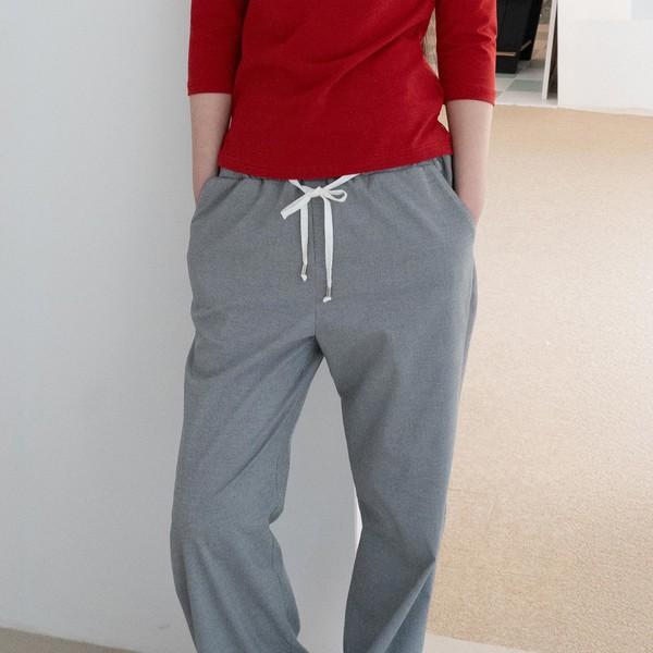 [PREORDER 3/17출고] CHECK LACE PANTS (GREY)