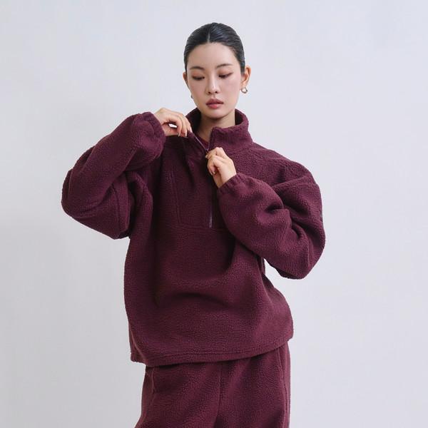 에어리 웜 플리스 하프 집업