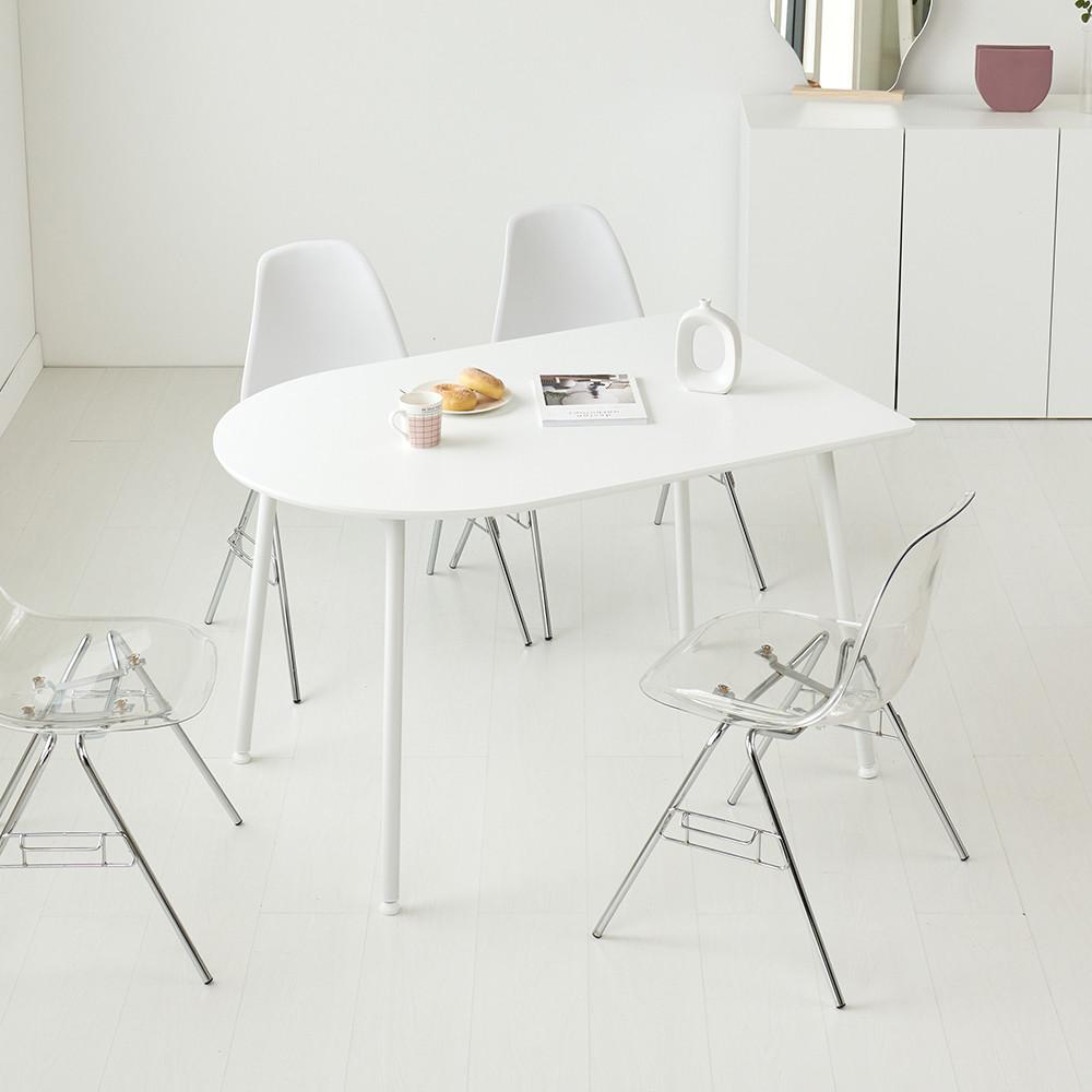 인디우드 코코 4인용 식탁 6인 반타원 테이블 세트