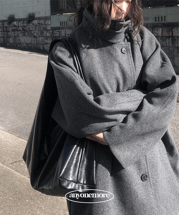 (🚀오늘출발)[2온스누빔안감🖤] 모엔 하이넥 카라 누빔 하프 코트 (2color)