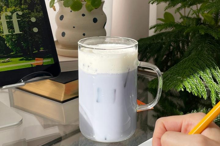 1+1 구엘머그컵 투명 530ml 홈카페 내열유리 손잡이 대용량 데일리컵