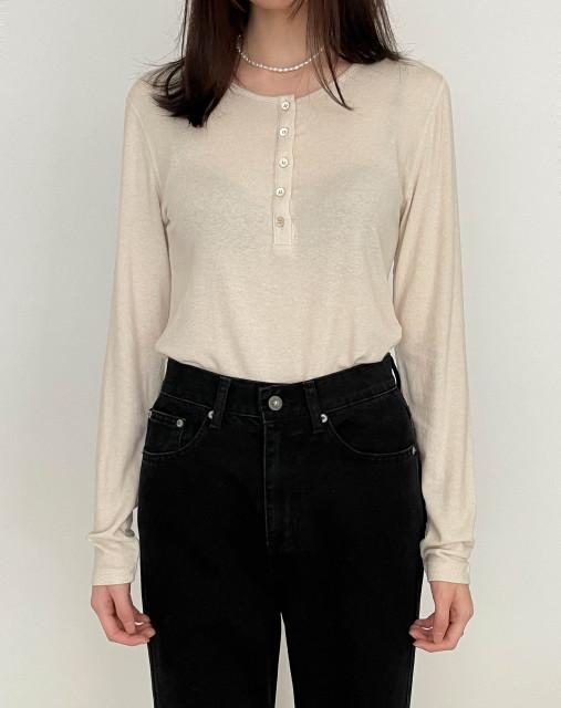 SALE 리즈 헨리 넥 티셔츠 leeds henly neck T shirts (당일배송)