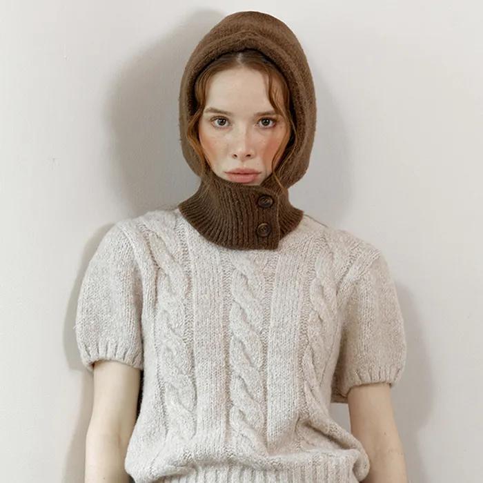 [리오더][선물포장]Buttoned balaclava, Emily_4 Colors