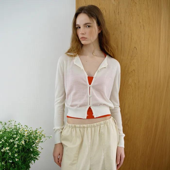 [지연착용][Summer.]시어 울 엔케이스 가디건 5Color