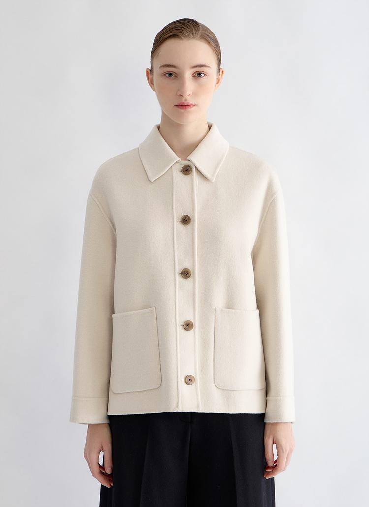 울 혼방 칼라 핸드메이드 자켓_SWHJKO42010