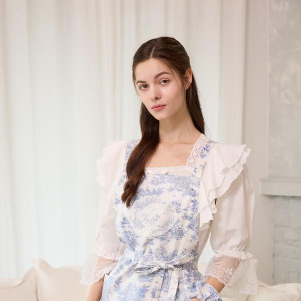 BLUE TOILE DE JOUY WATERPROOF APRON