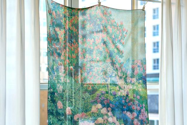 The flower garden in may 쉬폰 패브릭포스터 여름 가리개커튼(3size)