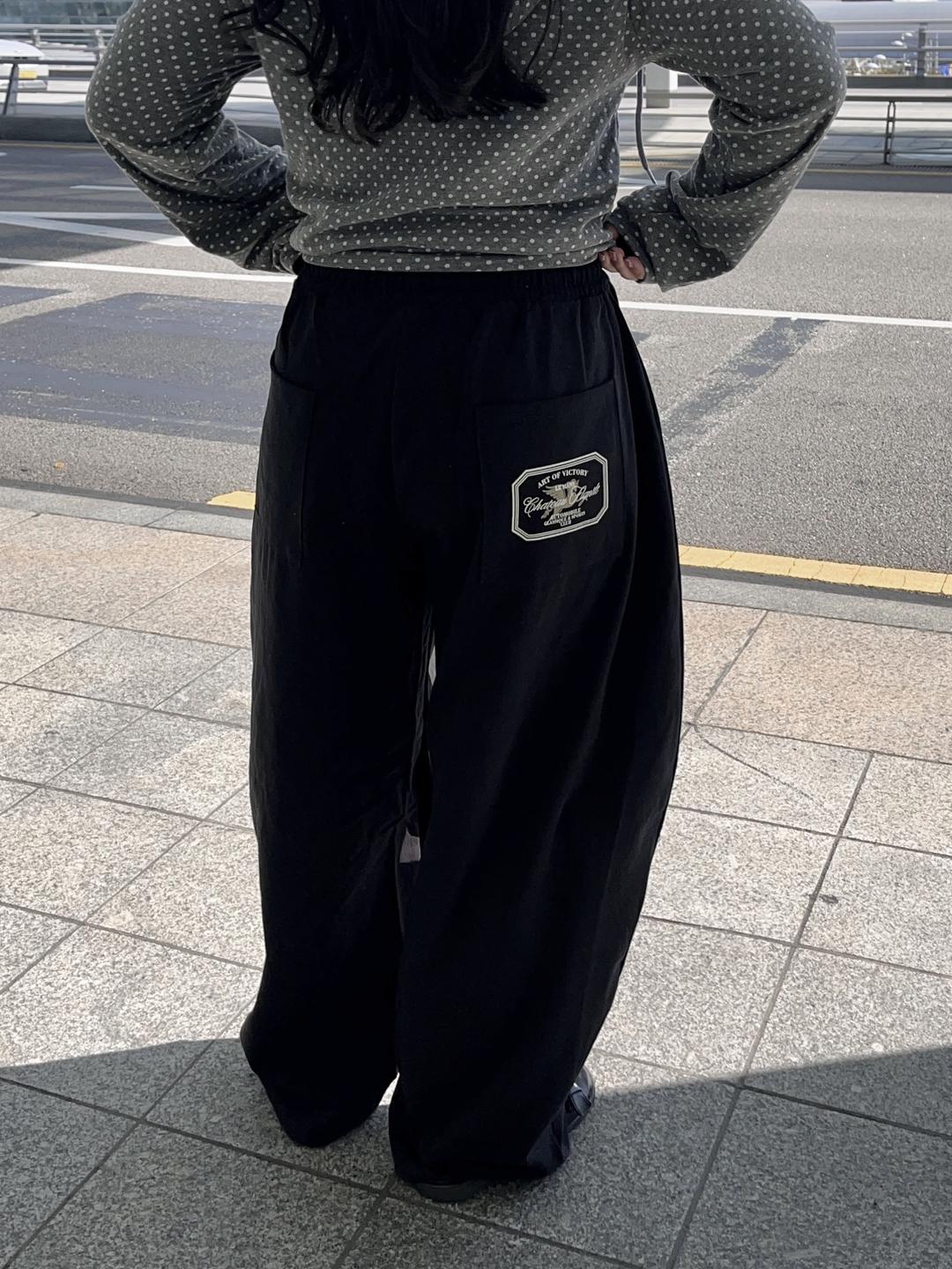 하티66 549 [실물강추] 프린팅 힙한코디 나염 벌룬핏 코튼 밴딩팬츠 2color