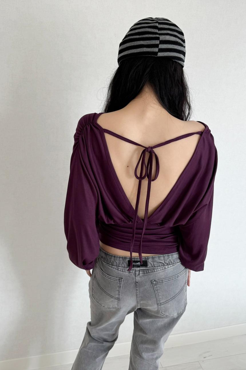 sangria tie-back top