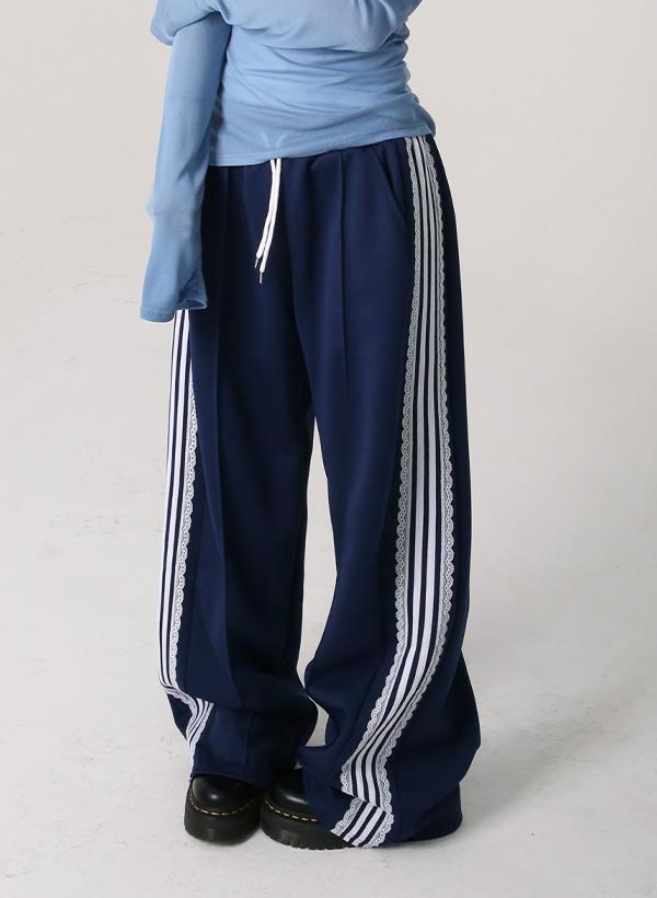 [NEW26] [UNISEX] 더보 트랙라인 레이스 트레이닝 팬츠