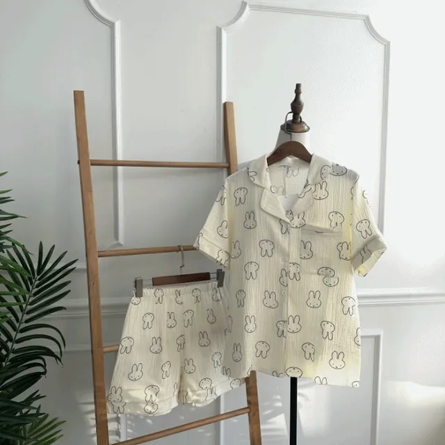 미피 토끼 캐릭터 순면 요루면 잠옷 세트