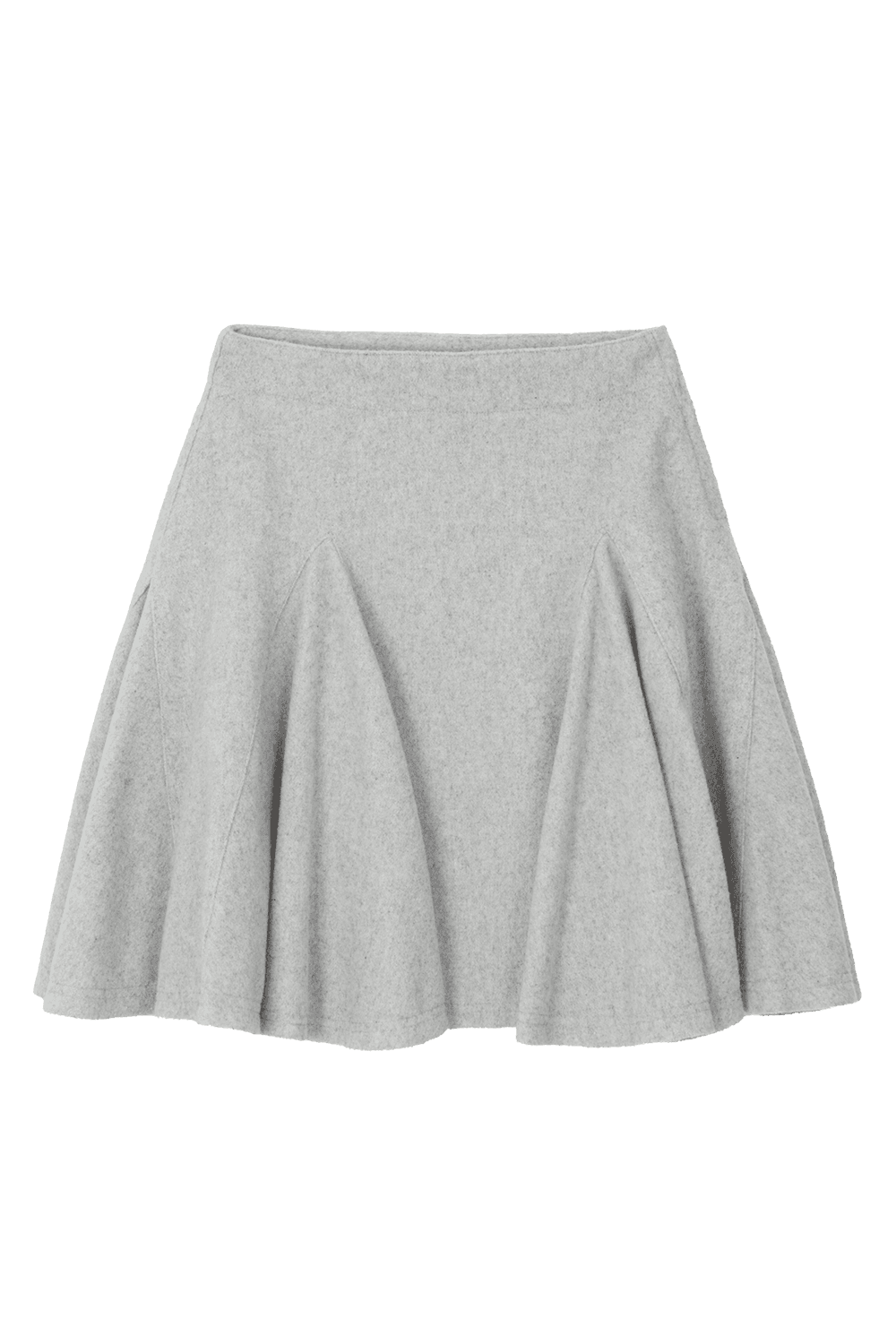 Wool flare skirt_light gray