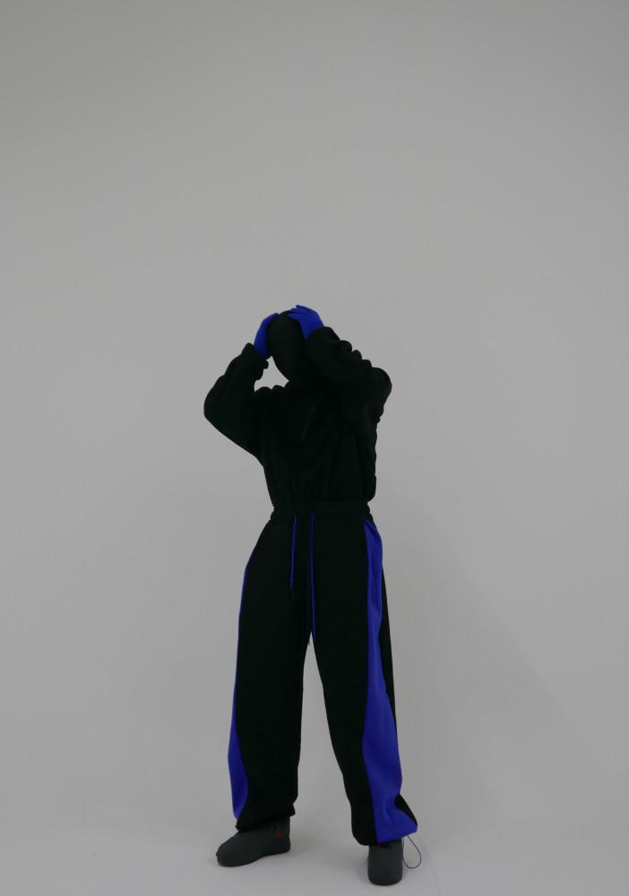 네온 사이드 기모 스트링 팬츠