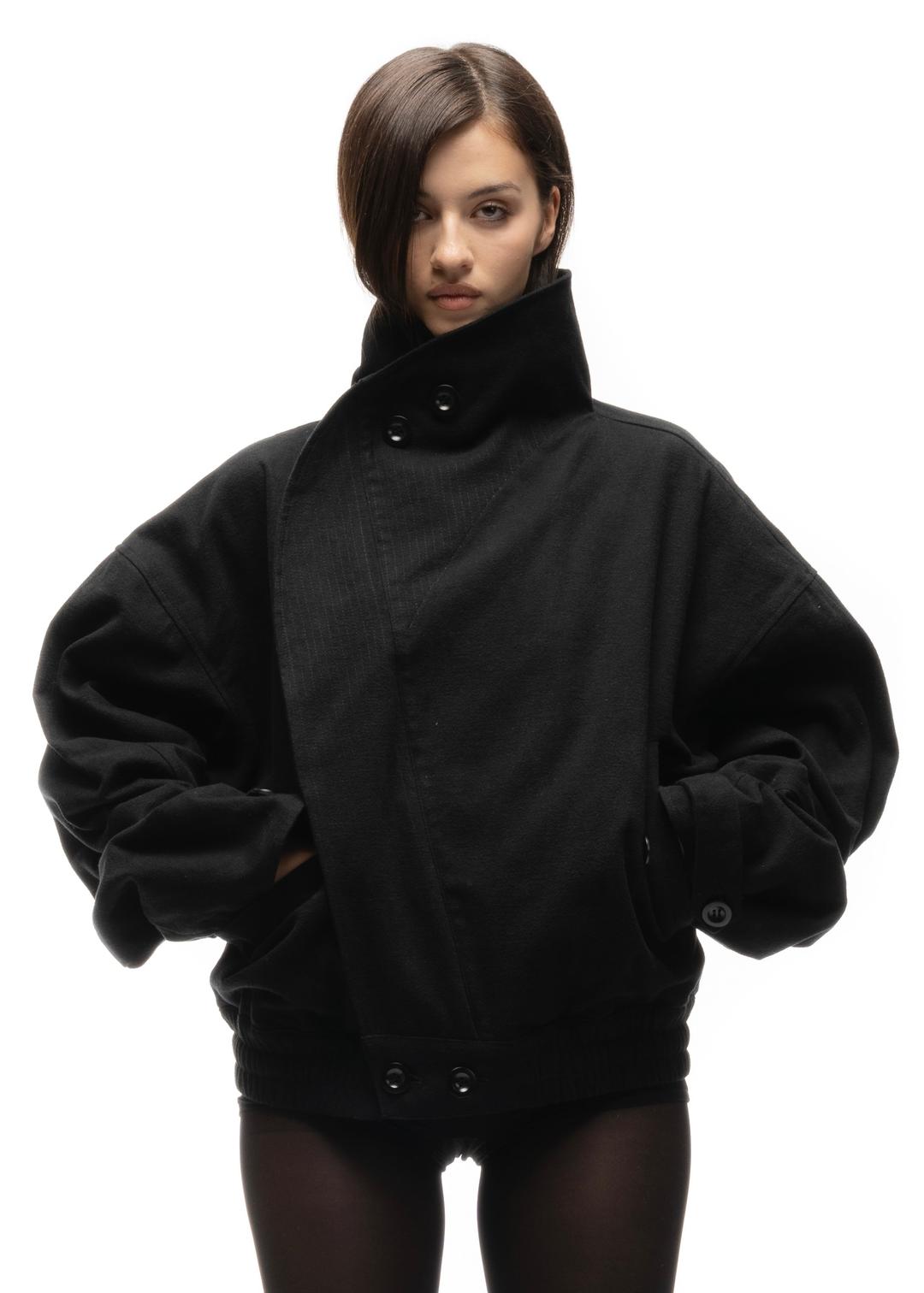 MOLESKIN JACKET BLACK FEMALE - LARGE