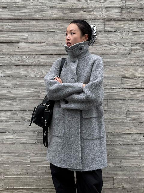 [오세린 PICK][C-Exclusive] 하프기장 싱글 맥코트_C254MSG166