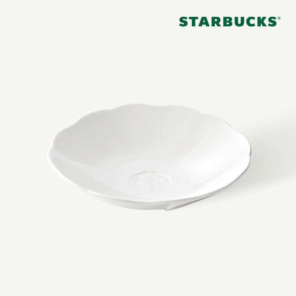 [스타벅스] 백자 꽃모양 디저트 플레이트