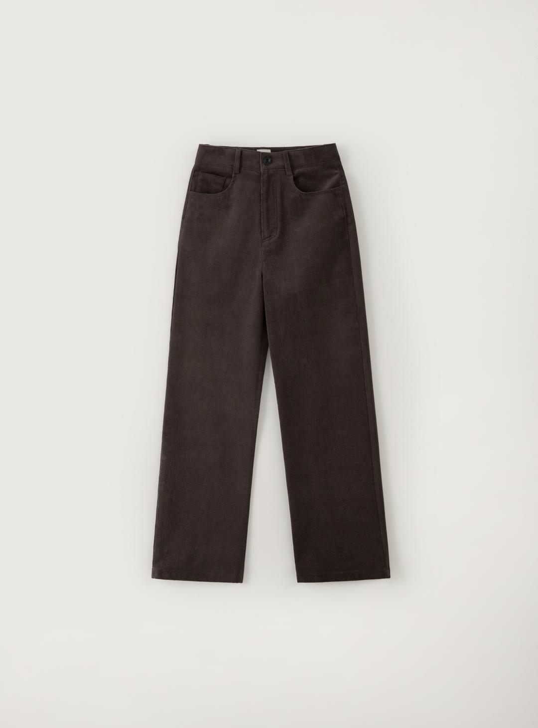 코듀로이 스트레이트 팬츠_Brown