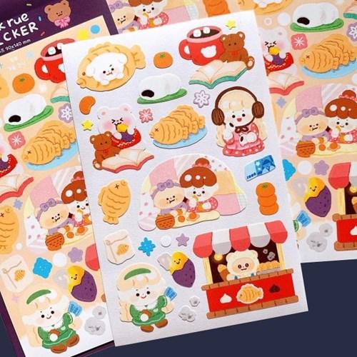 핑루 겨울간식 씰스티커