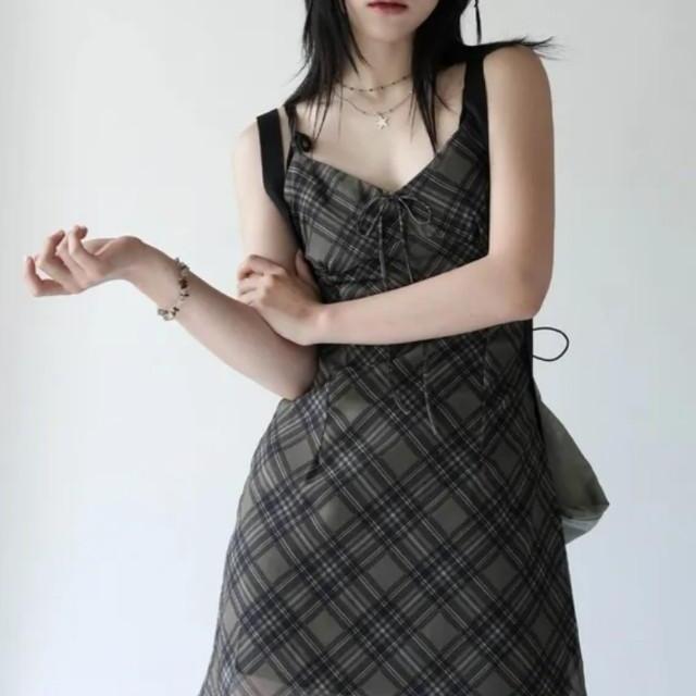 에이블리 체크 나딘 미니원피스