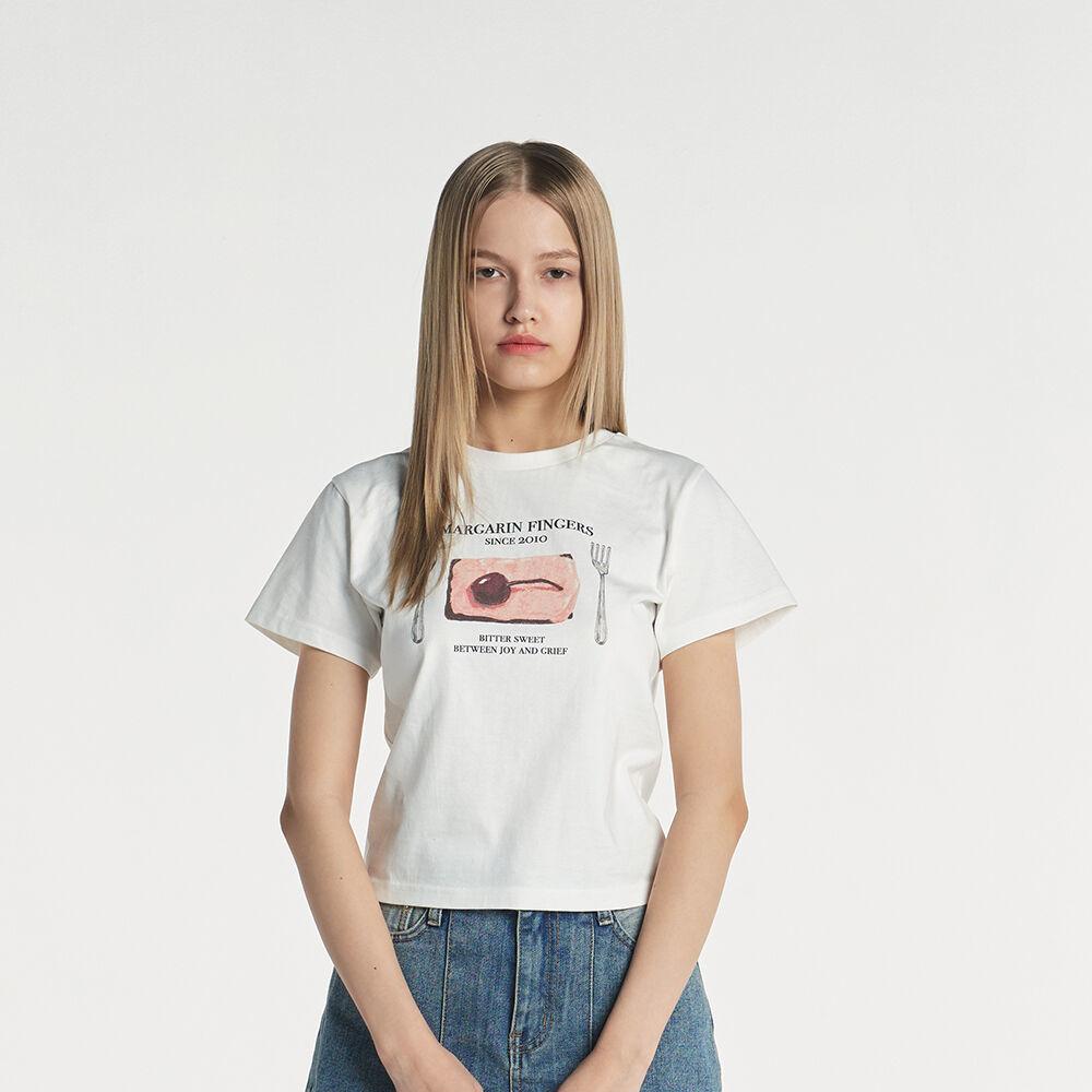 CHERRY CAKE T SHIRT (WHITE)