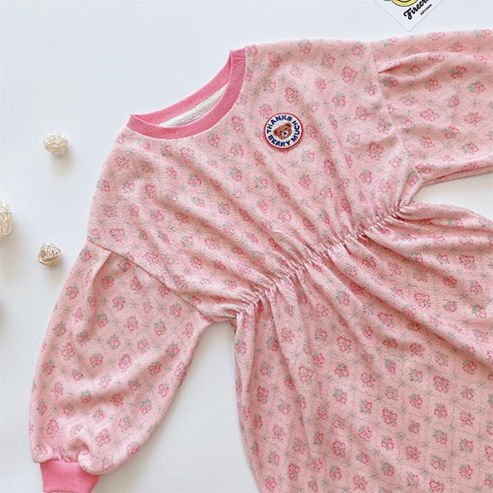 대폭 니트 다이마루 원단 시크릿 빅 부케 5color C0