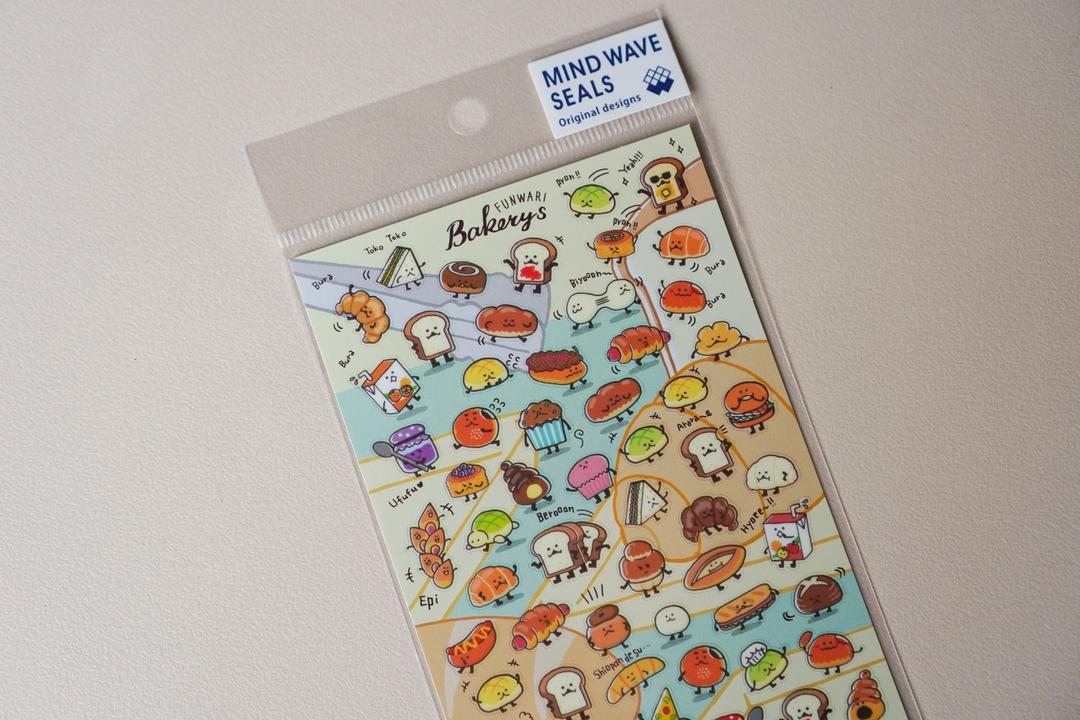 일본 마인드웨이브 빵 베이커리 스티커 씰 - MINDWAVE SEALS STICKER