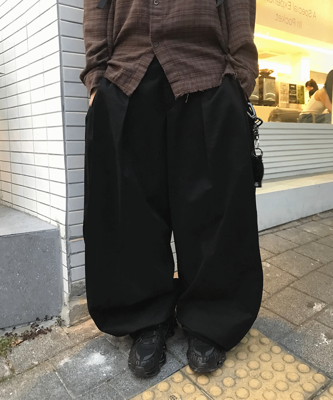 GH 베이직 플리츠 코튼 벌룬팬츠