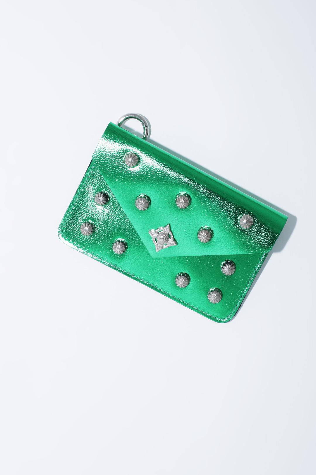 LEATHER POUCH SQUARE SP - Green / ONE