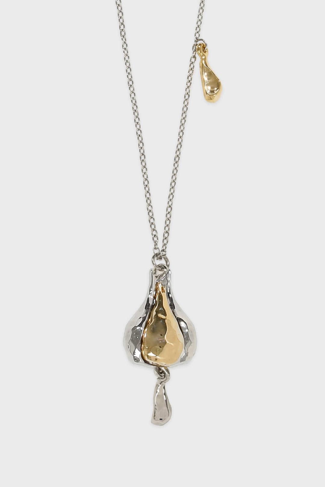 Cloven Garlic Necklace (Silver Gold)