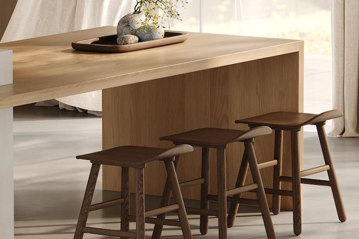 카이토 원목 스툴 바체어 높이 50cm