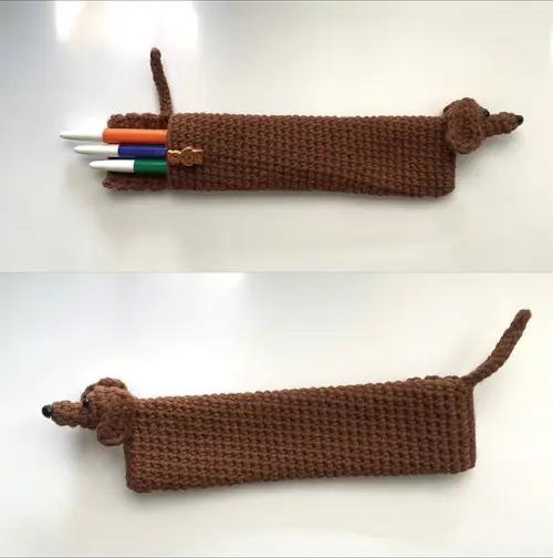 길다란 닥스훈트 필통 뜨기🐕 (pdf파일, 부분 영상 포함)