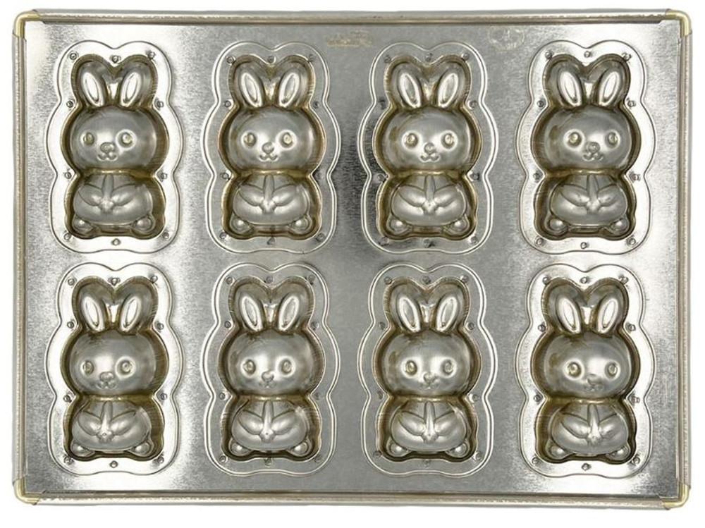 마츠나가제작소 실리콘가공  실버 토끼 마들렌틀 8구/ 우사뿅