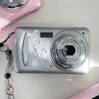 (+32GB SD카드,스트랩,스티커,건전지) 휴그 레트로 디지털 카메라 2컬러 디토 감성 비디오 디카 Y2K 캠코더