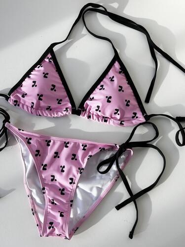 원스너그 [빠른발송]블랙핑크 핫 끈 비키니 수영복 태닝비키니 바프비키니