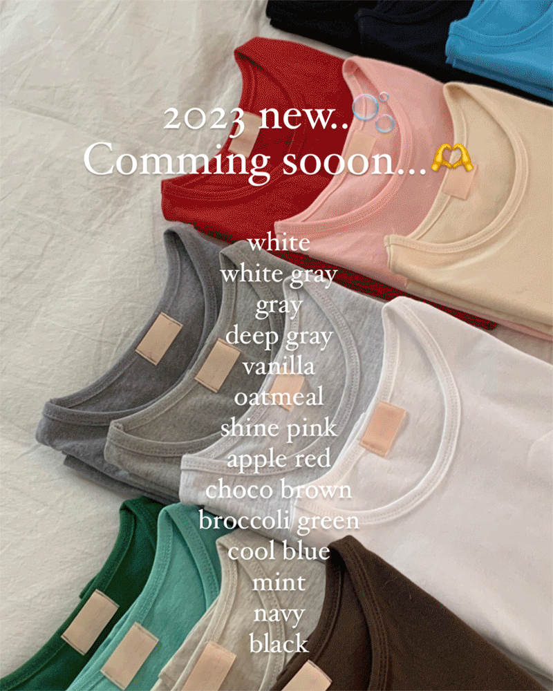 2023ver.( 𝐁𝐦𝐚𝐝𝐞 /14color! ) 헤이비 퍼스널베이직컬러반팔티t