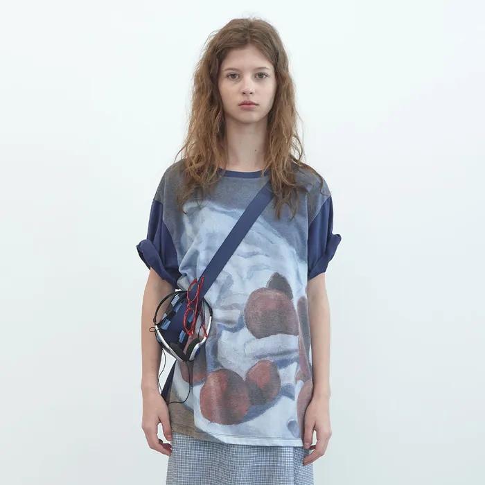 MUSHROOM 박시 티셔츠 (Navy)