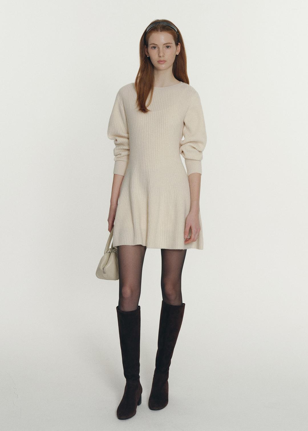 로시 리브드 미니 드레스